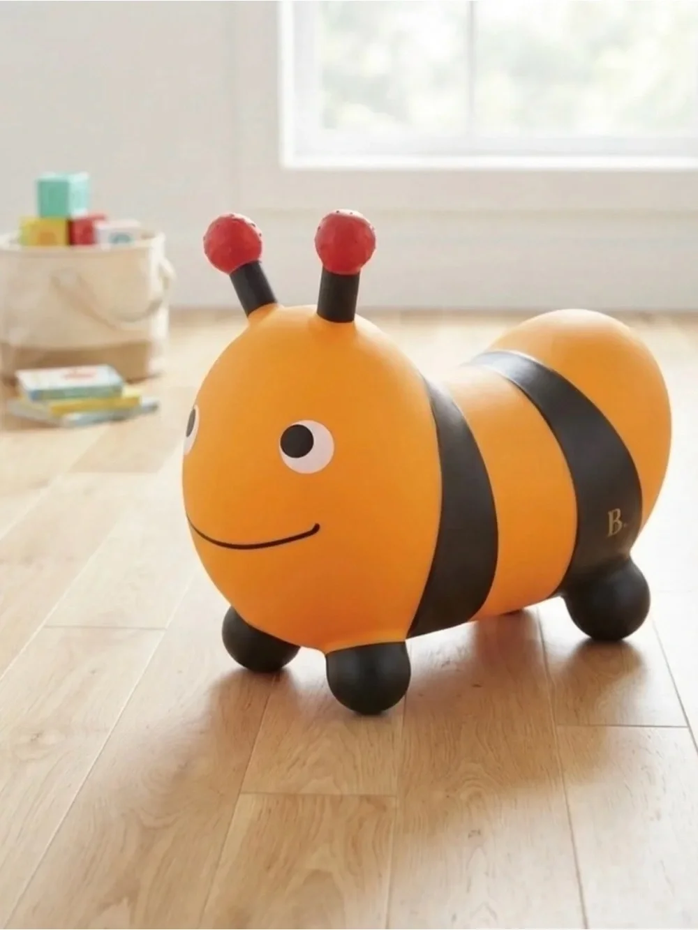 B Toys Yellow Bee Ride-On Bouncer for Toddlers